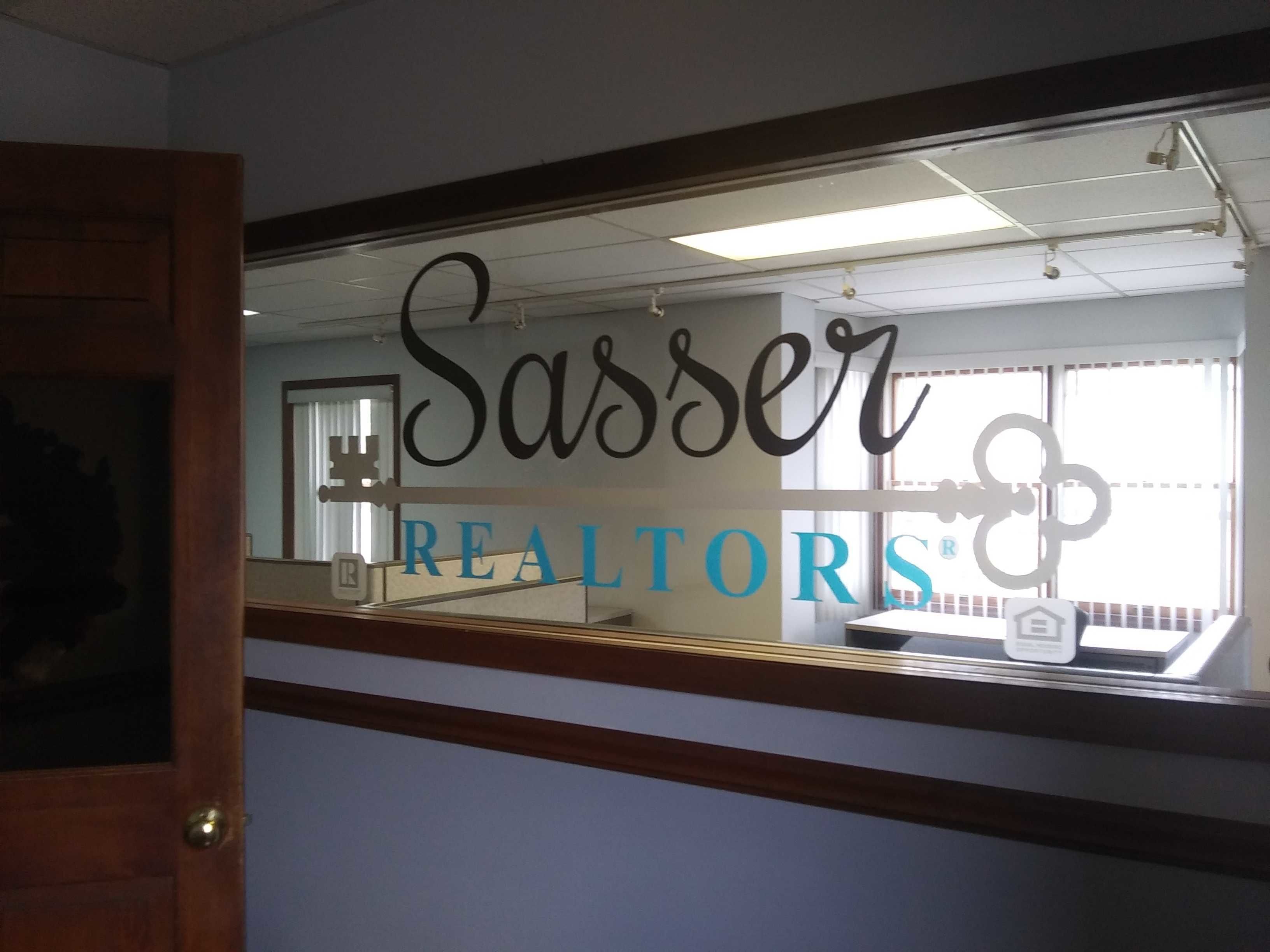 Window lettering for realtors office