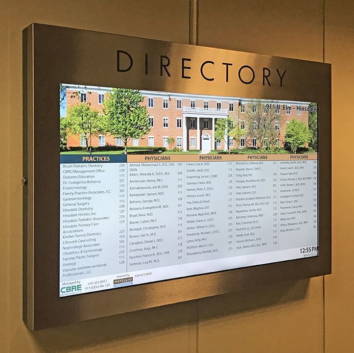 Digital directory sign