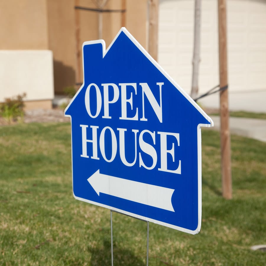 yard sign for open house outdoor event