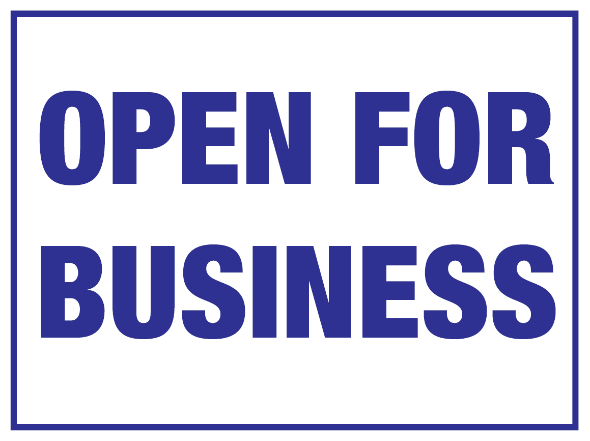 Open for Business Sign